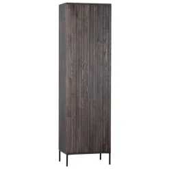 Wandkasten<WOOOD Wandkast New Gravure Bruin - 60x210x42 cm