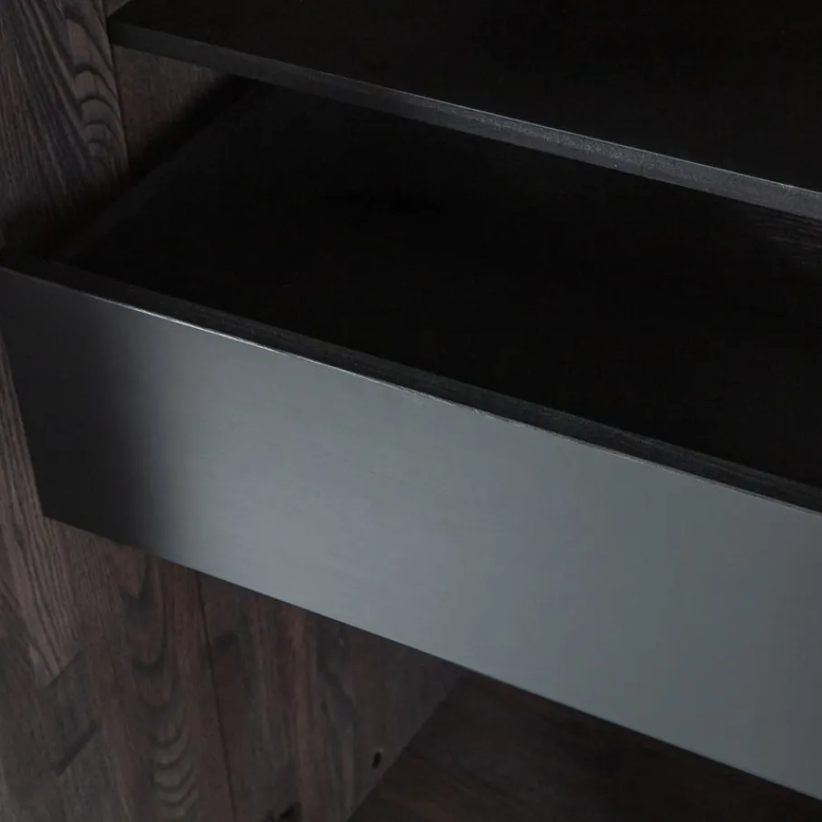 Wandkasten<WOOOD Wandkast New Gravure Bruin - 60x210x42 cm