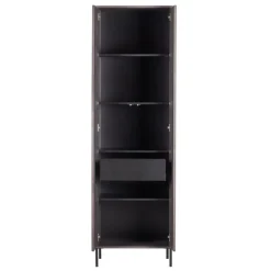 Wandkasten<WOOOD Wandkast New Gravure Bruin - 60x210x42 cm
