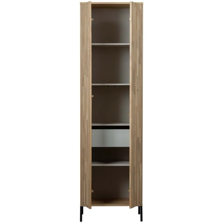 Wandkasten<WOOOD Wandkast New Gravure Naturel - 60x210x42 cm