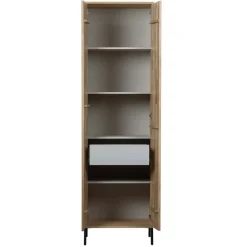 Wandkasten<WOOOD Wandkast New Gravure Naturel - 60x210x42 cm