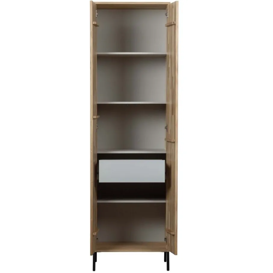 Wandkasten<WOOOD Wandkast New Gravure Naturel - 60x210x42 cm