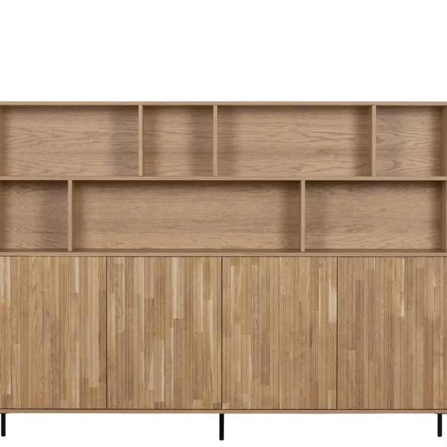 Wandkasten<WOOOD Wandkast New Gravure Naturel - 200x150x44 cm