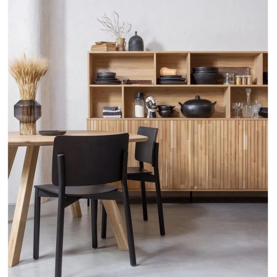 Wandkasten<WOOOD Wandkast New Gravure Naturel - 200x150x44 cm