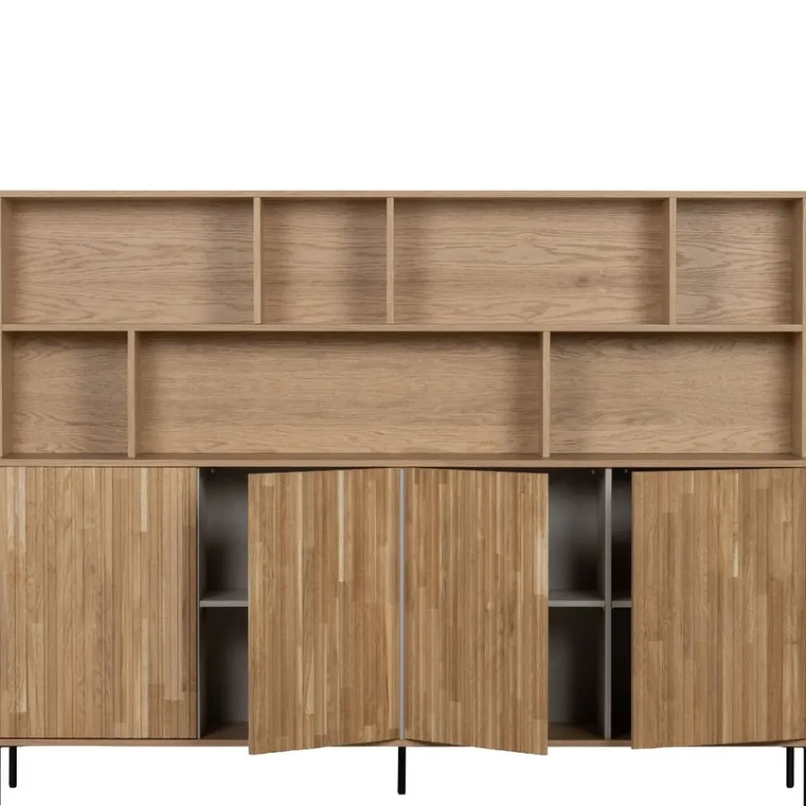 Wandkasten<WOOOD Wandkast New Gravure Naturel - 200x150x44 cm