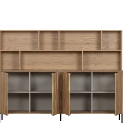 Wandkasten<WOOOD Wandkast New Gravure Naturel - 200x150x44 cm