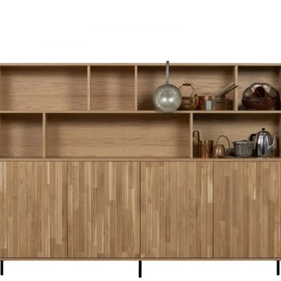 Wandkasten<WOOOD Wandkast New Gravure Naturel - 200x150x44 cm