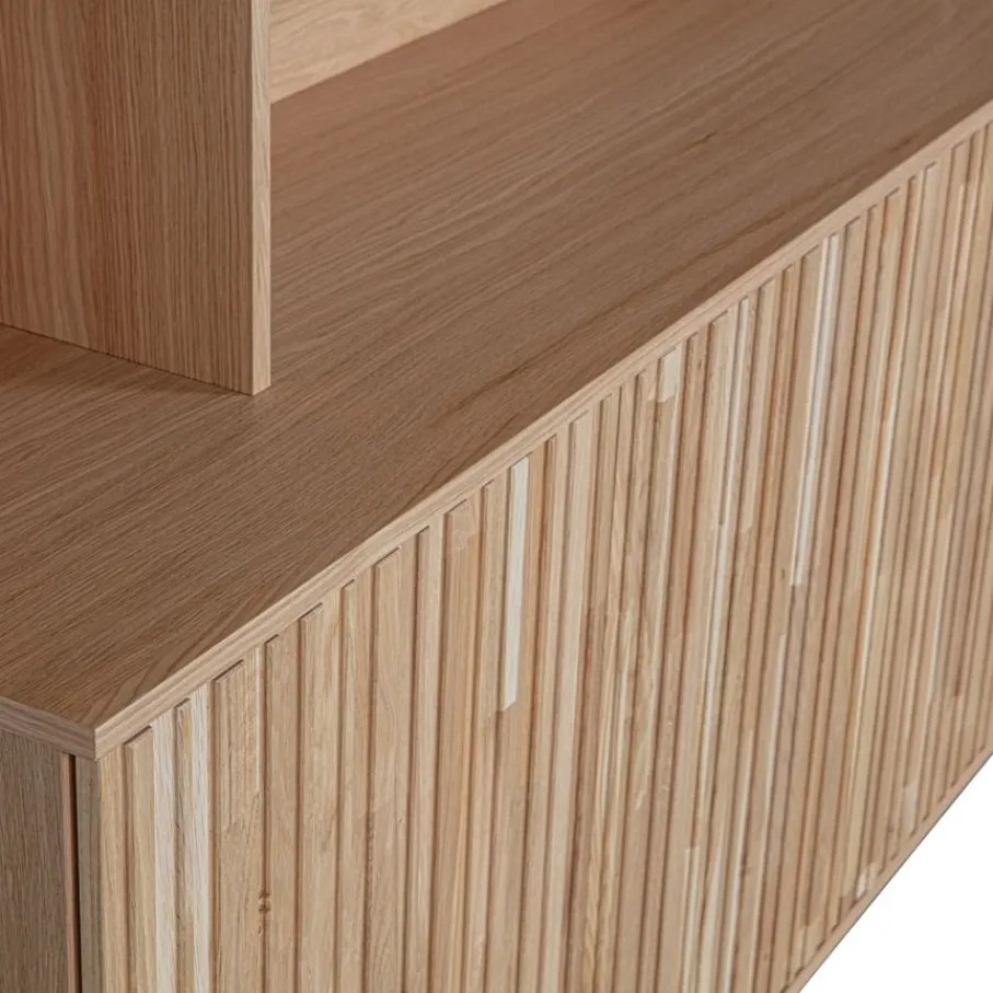 Wandkasten<WOOOD Wandkast New Gravure Naturel - 200x150x44 cm