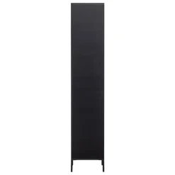 Wandkasten<WOOOD Wandkast New Gravure Zwart - 60x210x42 cm