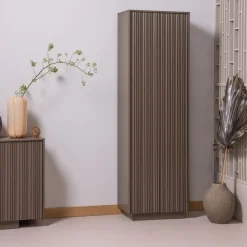 Wandkasten|Kledingkasten<WOOOD Wandkast Nova Truffel - 67x215x40 cm