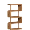 Boekenkasten|Wandkasten<WOOOD Wandkast Rattle Bruin - 82x160x40 cm