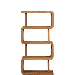 Boekenkasten|Wandkasten<WOOOD Wandkast Rattle Bruin - 82x160x40 cm