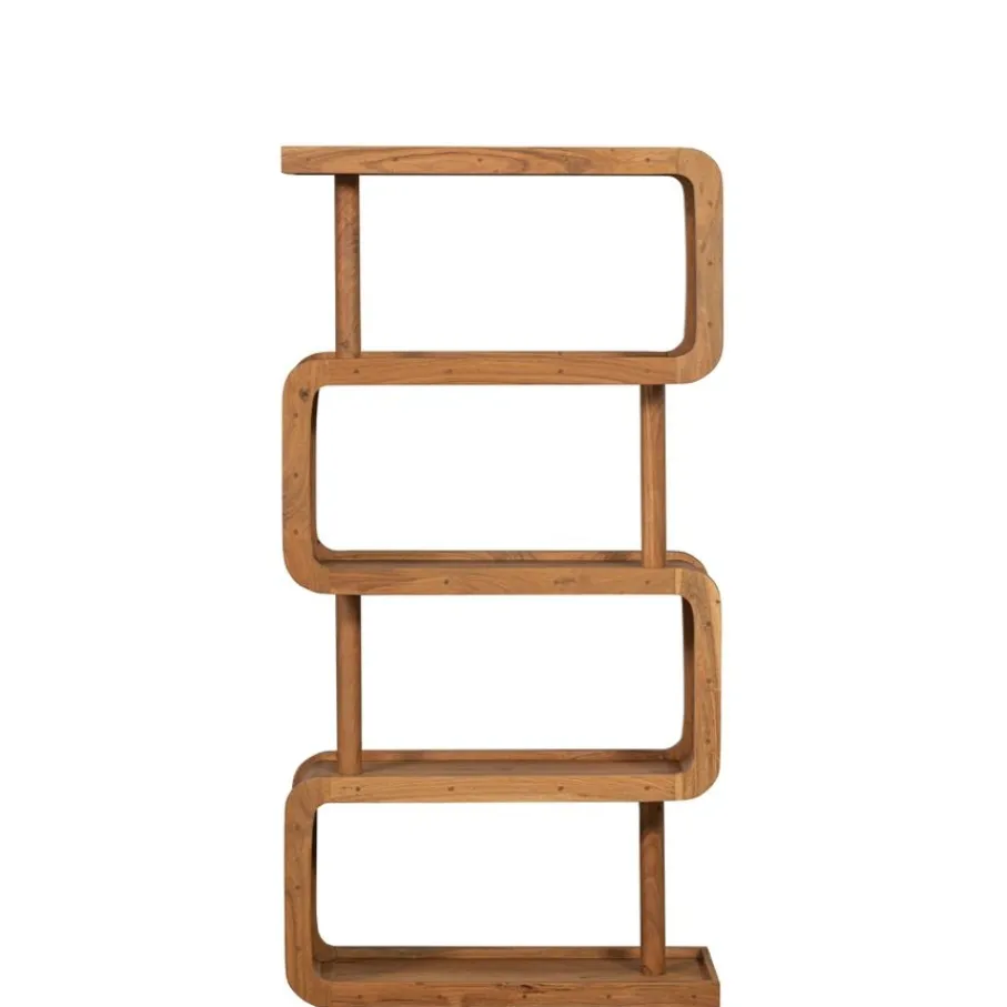 Boekenkasten|Wandkasten<WOOOD Wandkast Rattle Bruin - 82x160x40 cm