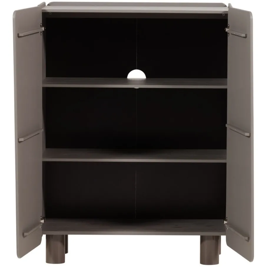 Opbergkasten<WOOOD Wandkast Root Truffel Bruin - 100x135x45 cm