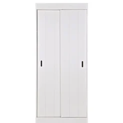 Wandkasten|Kledingkasten<WOOOD Wandkast Row Wit - 85x195x44 cm