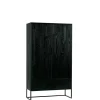 Wandkasten<WOOOD Wandkast Silas Zwart - 85x149x36 cm