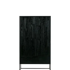 Wandkasten<WOOOD Wandkast Silas Zwart - 85x149x36 cm