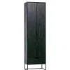 Wandkasten<WOOOD Wandkast Silas Zwart - 60x210x36 cm