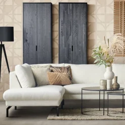 Wandkasten<WOOOD Wandkast Silas Zwart - 60x210x36 cm
