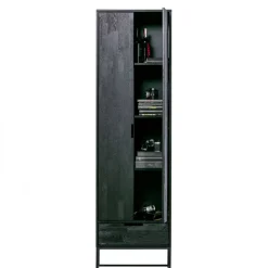 Wandkasten<WOOOD Wandkast Silas Zwart - 60x210x36 cm