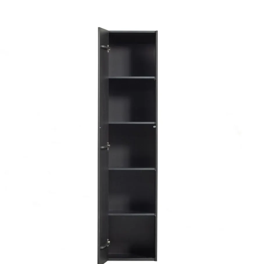 Wandkasten<WOOOD Wandkast Teun Zwart - 44x188x35 cm