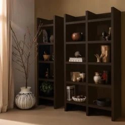 Boekenkasten|Wandkasten<WOOOD Wandkast Timo Bruin - 100x195x40 cm