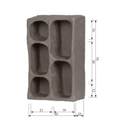 Wandrekken & Planken|Wandrekken<WOOOD Wandrek Clay Grijs - 70x45 cm