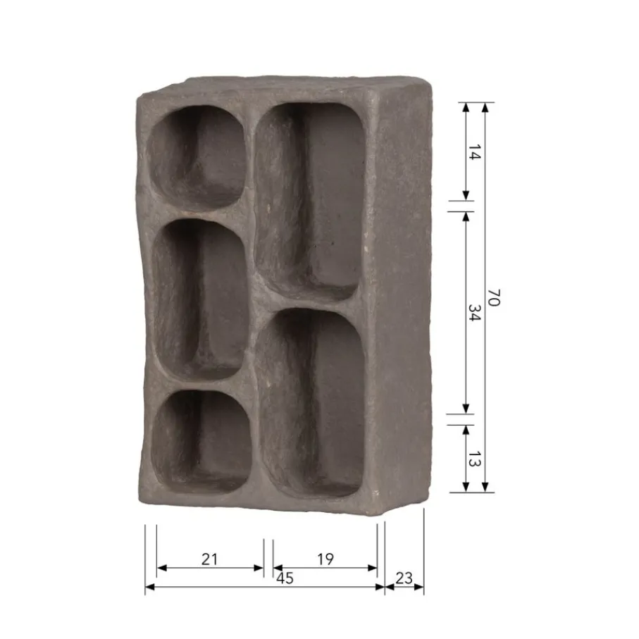 Wandrekken & Planken|Wandrekken<WOOOD Wandrek Clay Grijs - 70x45 cm