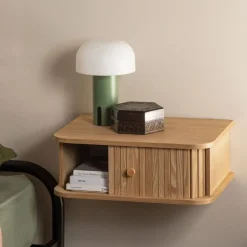 Nachtkastjes<WOOOD Zwevend Nachtkastje Jena Naturel - 40x15x30 cm