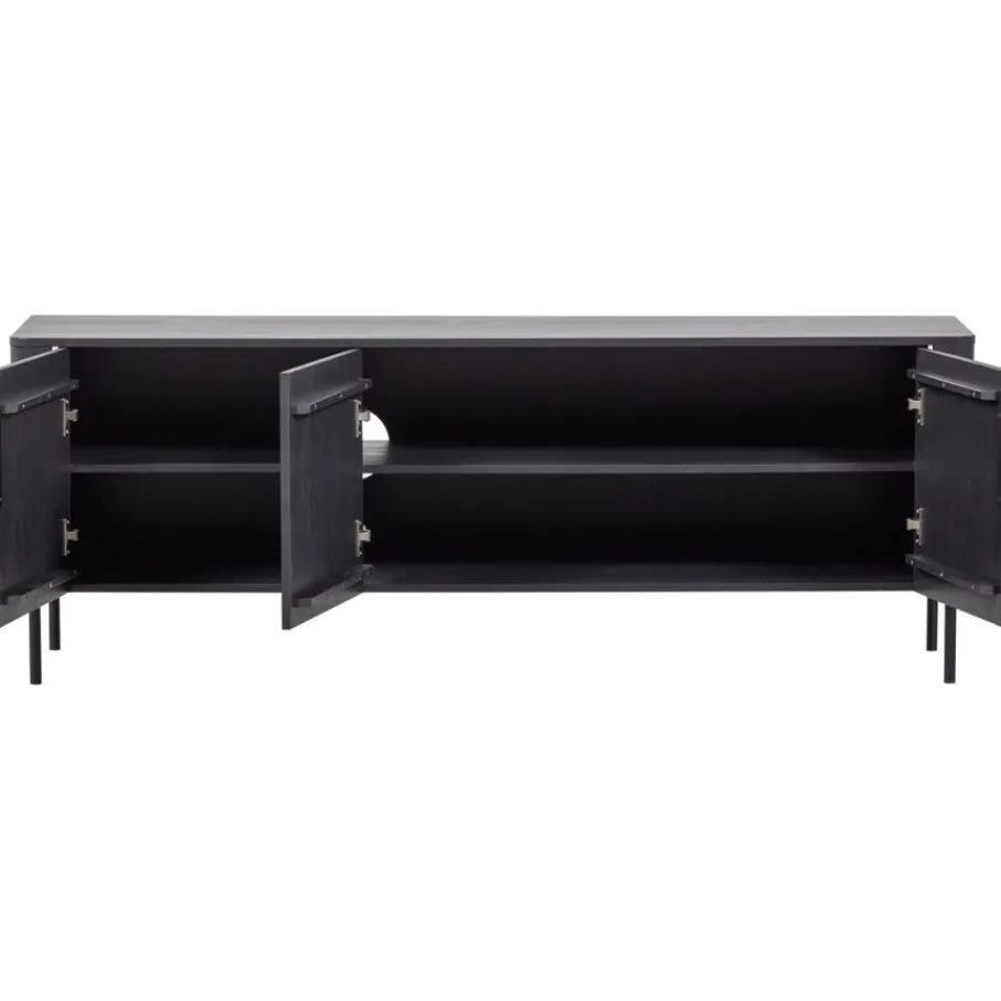 Tv-Meubels<WOOOD (Zwevend) TV-meubel Gunnar Zwart - 154x56x44 cm