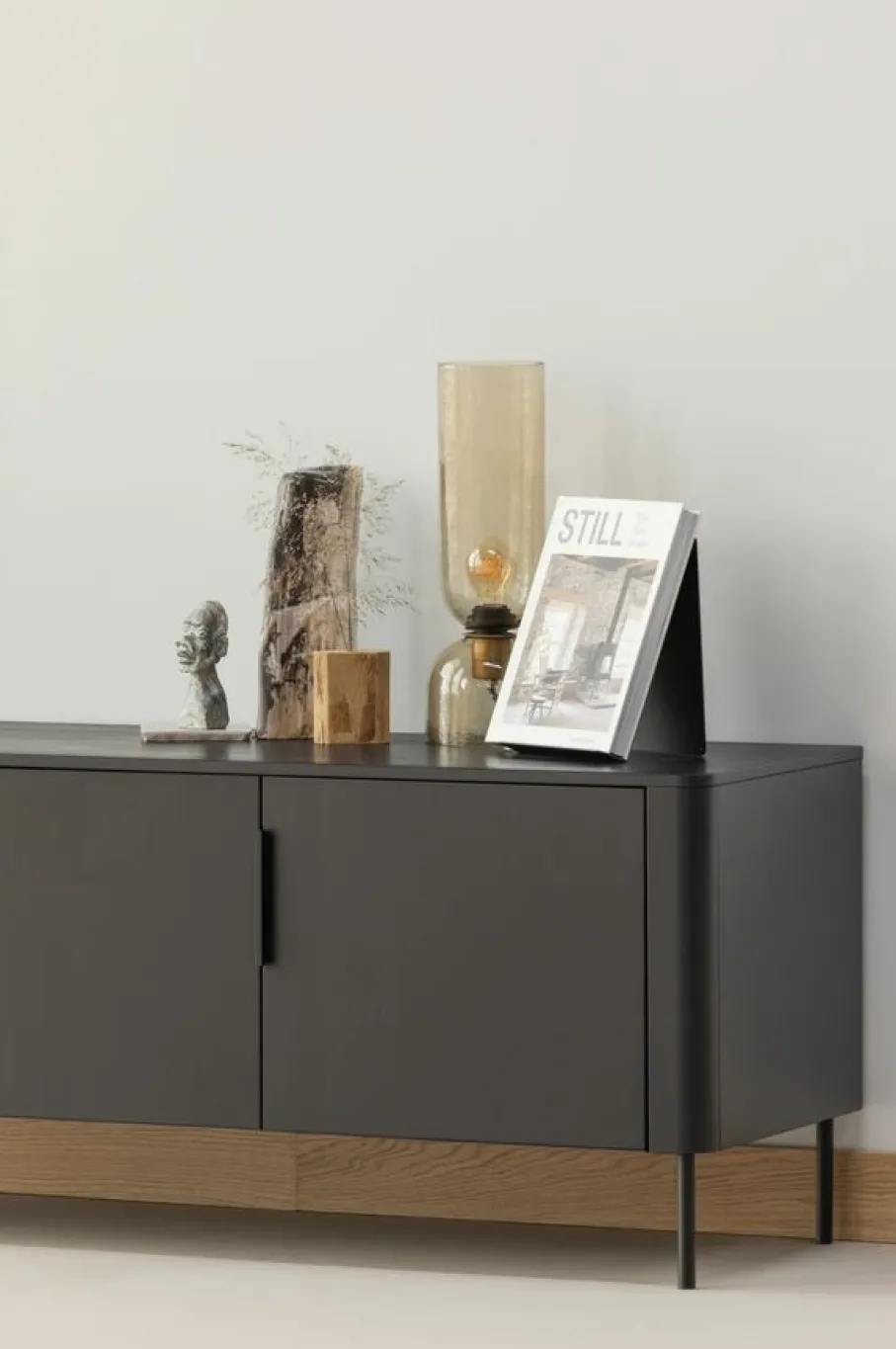 Tv-Meubels<WOOOD (Zwevend) TV-meubel Gunnar Zwart - 154x56x44 cm