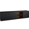 Dressoirs< Zwevend Dressoir Cannes Zwart - 242x59x49 cm