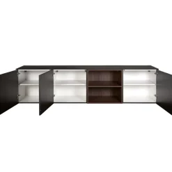 Dressoirs< Zwevend Dressoir Cannes Zwart - 242x59x49 cm