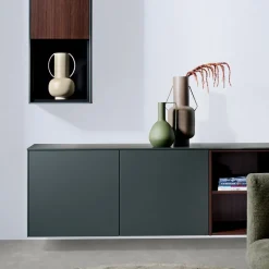 Wandkasten< Zwevende Wandkast Cannes Bruin - 40x130x37 cm