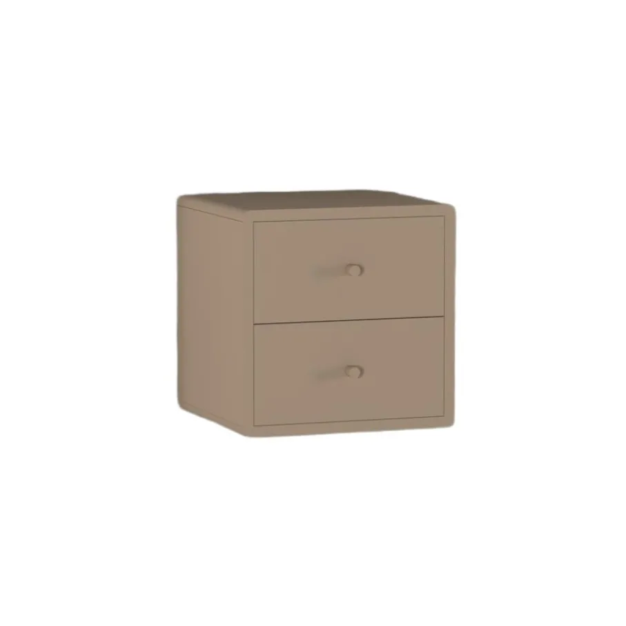 Nachtkastjes< Zwevend Nachtkastje Borba Taupe - 30x30x30 cm