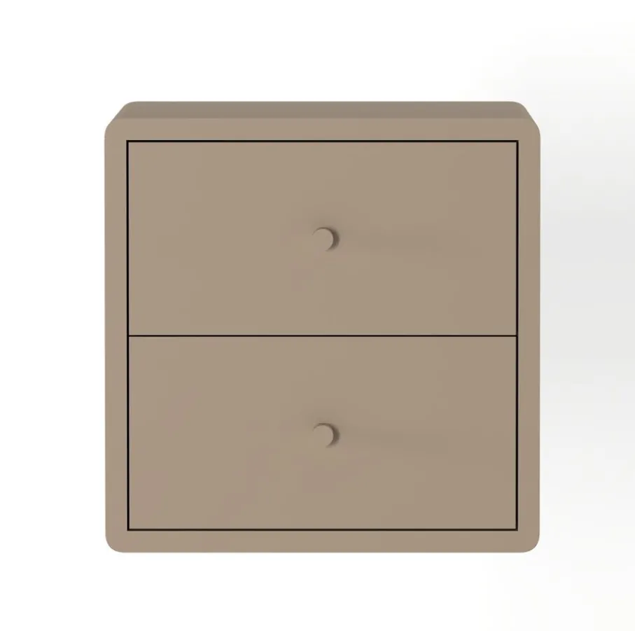 Nachtkastjes< Zwevend Nachtkastje Borba Taupe - 30x30x30 cm