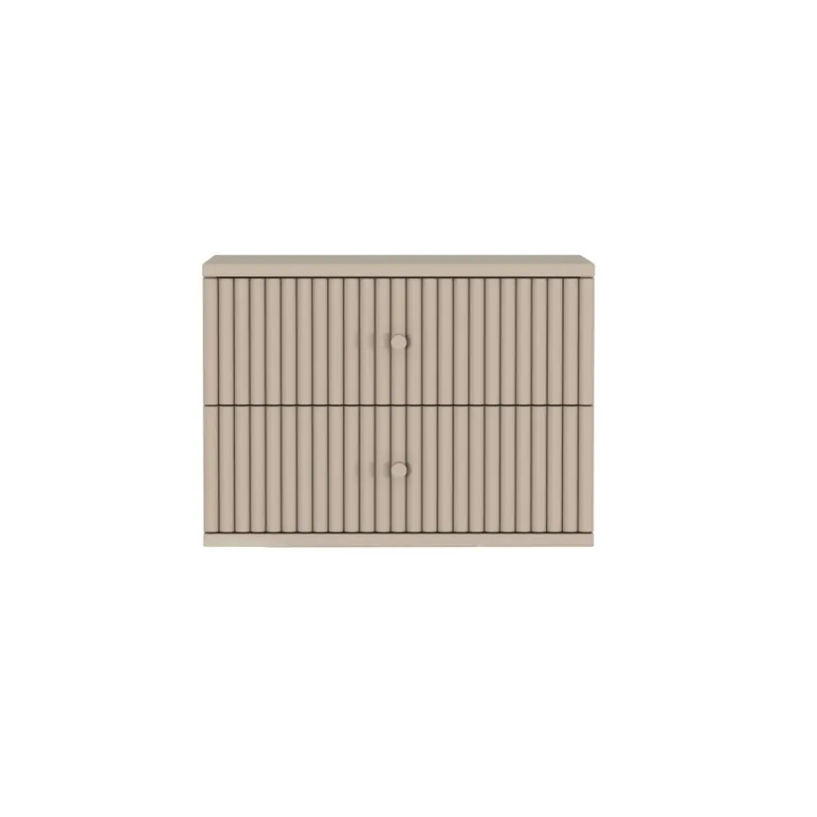 Nachtkastjes< Zwevend Nachtkastje Sem Taupe - 45x31x35 cm