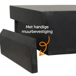 Nachtkastjes< Zwevend Nachtkastje Sem Zwart - 45x18x35 cm