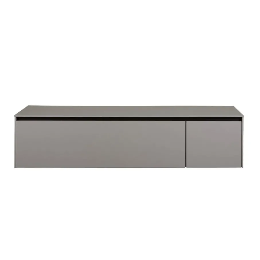 Tv-Meubels< Zwevend TV-meubel Cannes Taupe - 162x37x49 cm