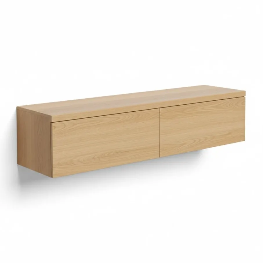 Tv-Meubels< Zwevend TV-meubel Chester Naturel - 150x35x40 cm