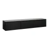 Tv-Meubels< Zwevend TV-meubel Chester Zwart - 190x35x40 cm