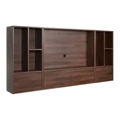 Tv-Meubels|Wandkasten< Zwevend TV-meubel Vista Donkerbruin - 253x119x32 cm